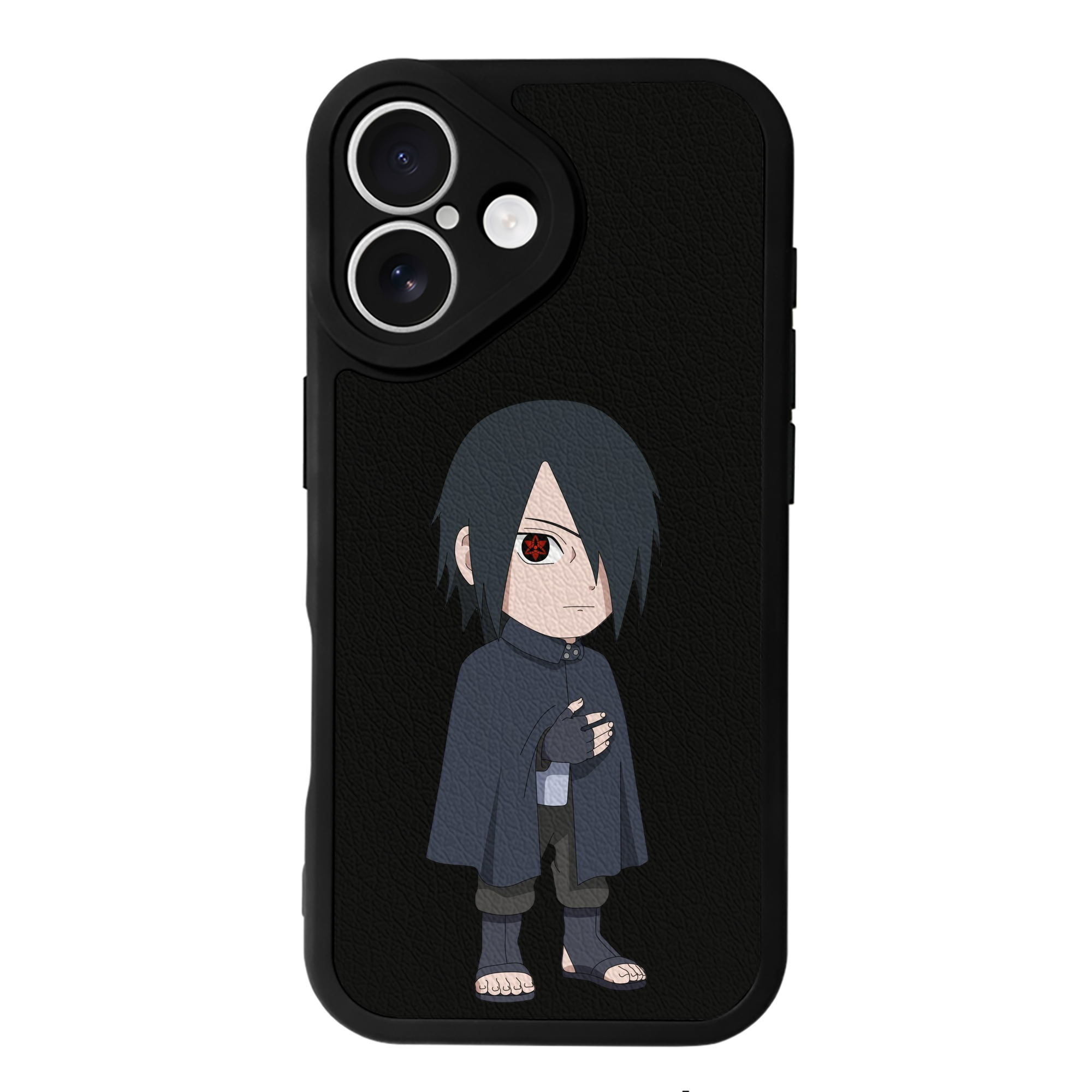 （画像用） NARUTO -ナルト- うちは サスケ Uchiha Sasuke 【iPhone 16シリーズ対応】シリコンスマホケース（レザー調） 材質：シリコン